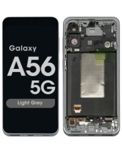 Refurbished - LCD Screen and Digitizer Assembly w/ Frame for Samsung Galaxy A56 5G (A566 / 2025) (Lightgrey)