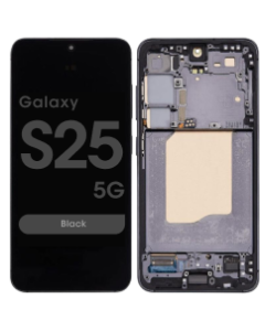 Service Pack - OLED Screen and Digitizer Assembly w/ Frame for Samsung Galaxy S25 5G (S931) (US / International Version) (Black)