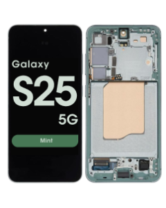 Service Pack - OLED Screen and Digitizer Assembly w/ Frame for Samsung Galaxy S25 5G (S931) (US / International Version) (Mint)