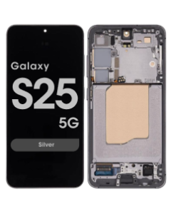 Service Pack - OLED Screen and Digitizer Assembly w/ Frame for Samsung Galaxy S25 5G (S931) (US / International Version) (Silver)