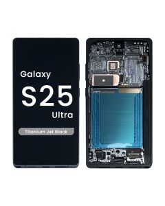 Refurbished - OLED Screen and Digitizer Assembly w/ Frame for Samsung Galaxy S25 Ultra (S938) (US / International Version) (Titanium Jet Black) - Injured Gadgets