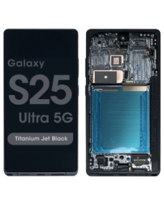 Refurbished - OLED Screen and Digitizer Assembly w/ Frame for Samsung Galaxy S25 Ultra (S938) (US / International Version) (Titanium Jet Black)