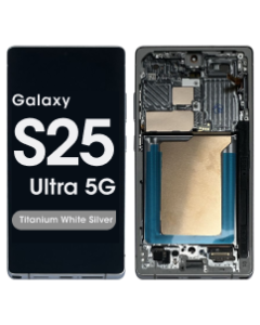 Refurbished - OLED Screen and Digitizer Assembly w/ Frame for Samsung Galaxy S25 Ultra (S938) (US / International Version) (Titanium White Silver / Titanium Silver Blue)