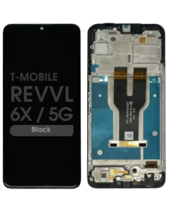 Refurbished - LCD Assembly w/ Frame for T-Mobile Revvl 6X 5G (Black)