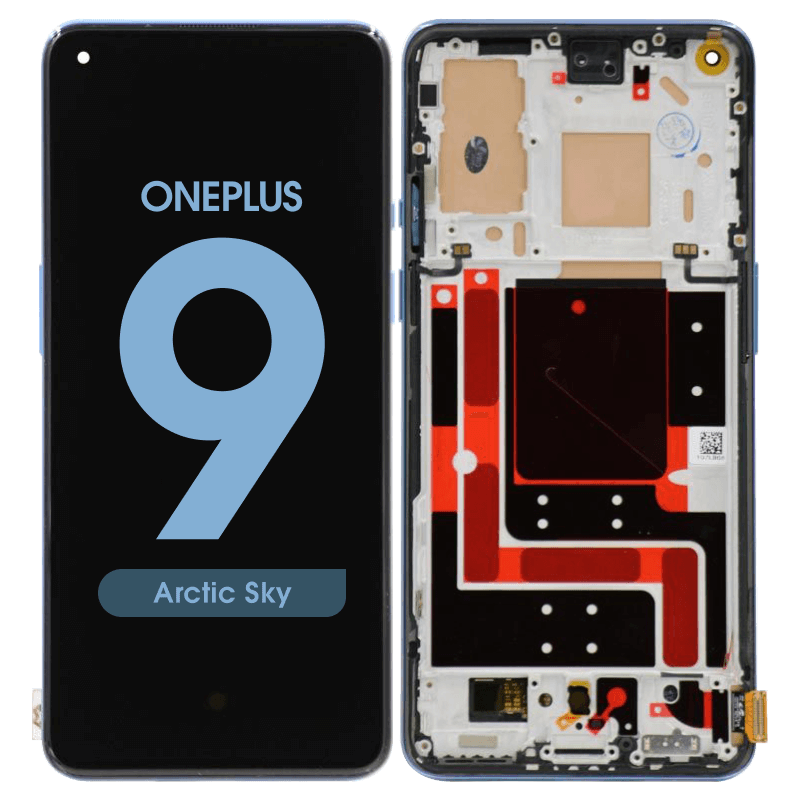 One Plus Rear Screen Refurbished - OLED Screen and Digitizer Assembly w/ Frame for OnePlus 9 ...